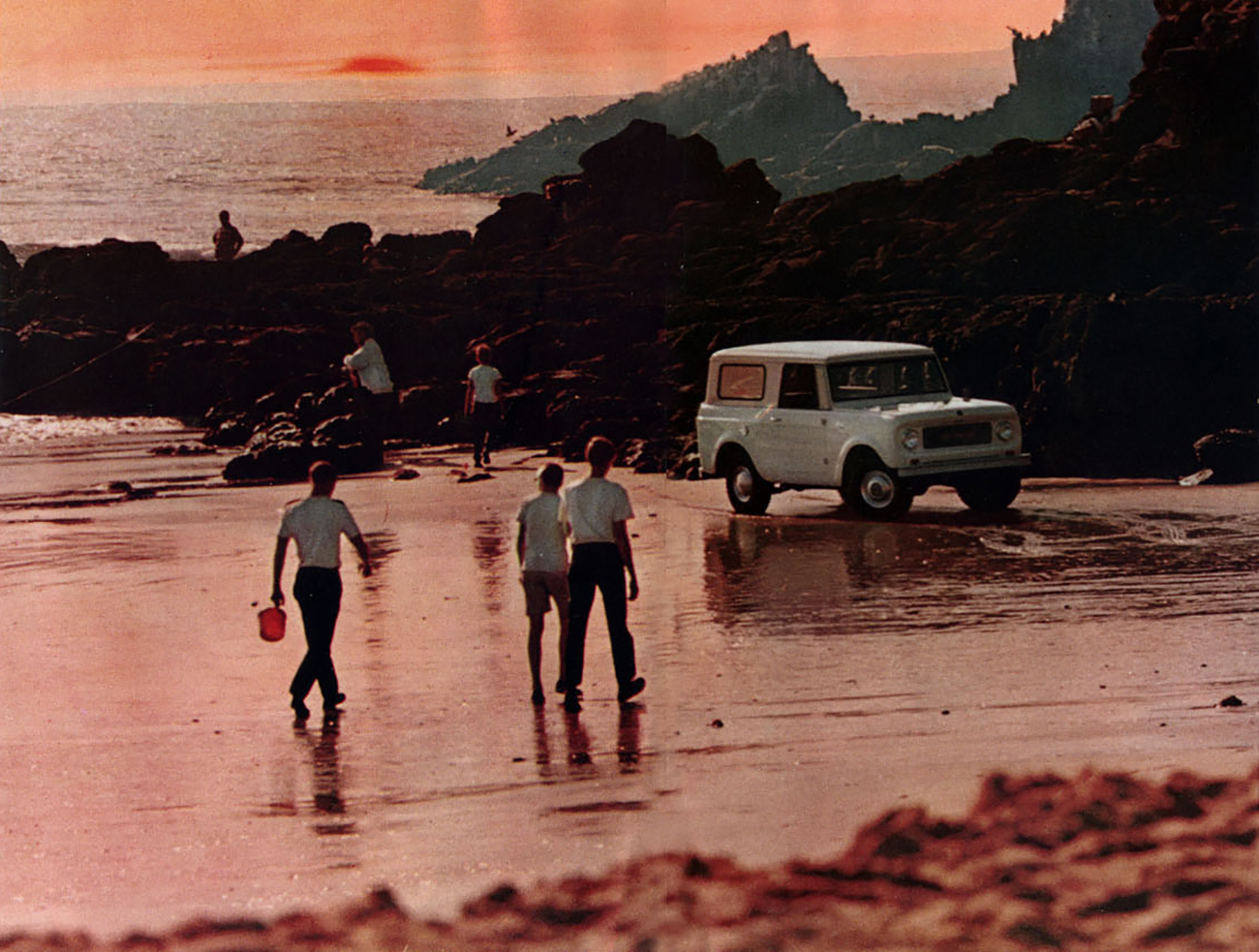 1968 International Harvester Scout on the beach