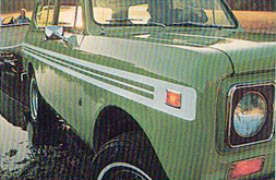 1978 International Harvester Scout II Woodbine Green with white accent stripe